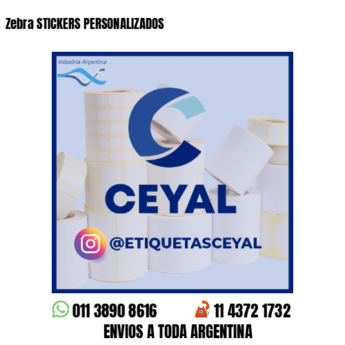 Zebra STICKERS PERSONALIZADOS