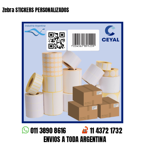 Zebra STICKERS PERSONALIZADOS