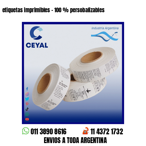 etiquetas imprimibles – 100 % persobalizables