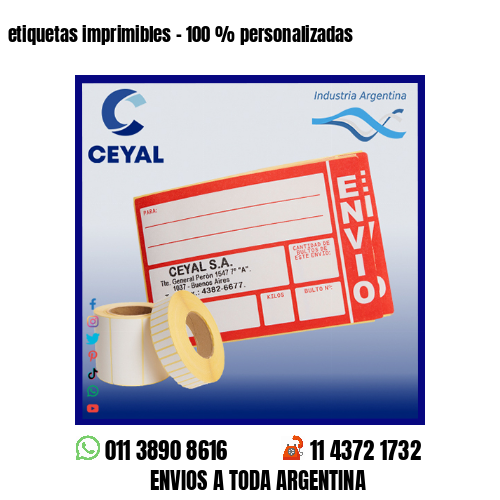 etiquetas imprimibles – 100 % personalizadas