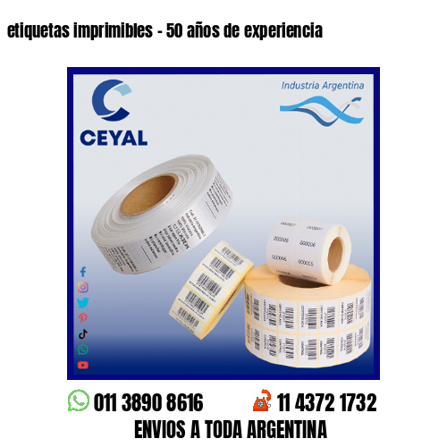etiquetas imprimibles – 50 años de experiencia