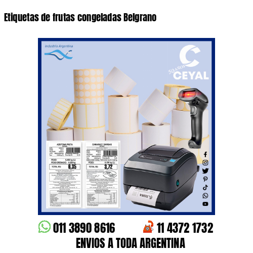 Etiquetas de frutas congeladas Belgrano
