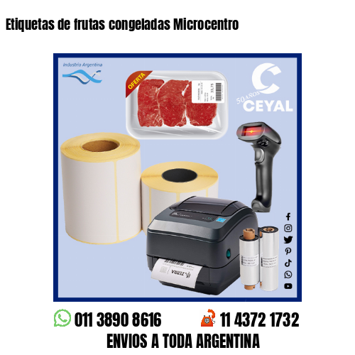 Etiquetas de frutas congeladas Microcentro
