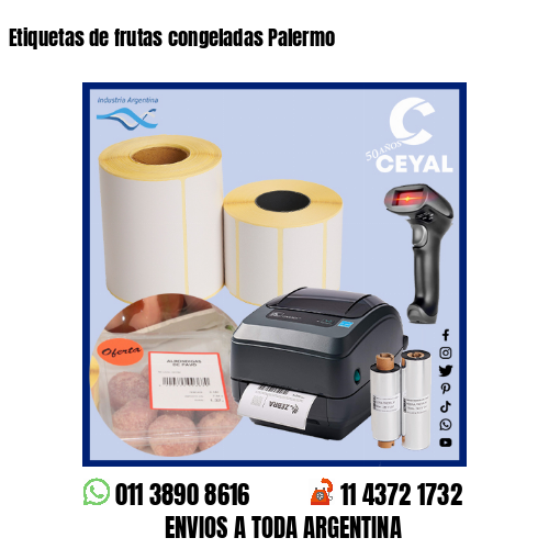 Etiquetas de frutas congeladas Palermo