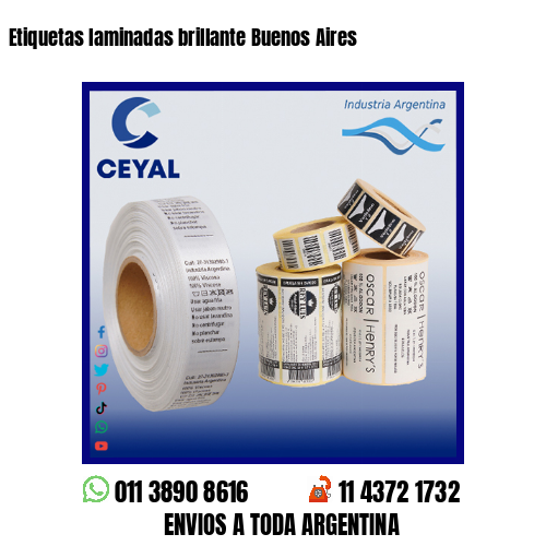 Etiquetas laminadas brillante Buenos Aires