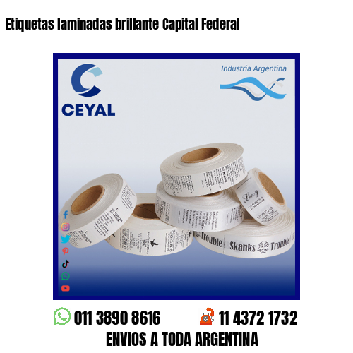 Etiquetas laminadas brillante Capital Federal