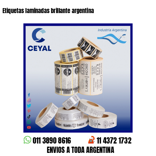 Etiquetas laminadas brillante argentina