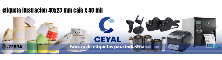 etiqueta ilustracion 40x23 mm caja x 40 mil