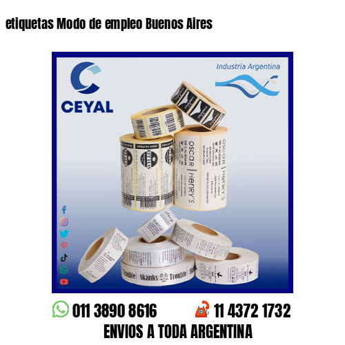 etiquetas Modo de empleo Buenos Aires