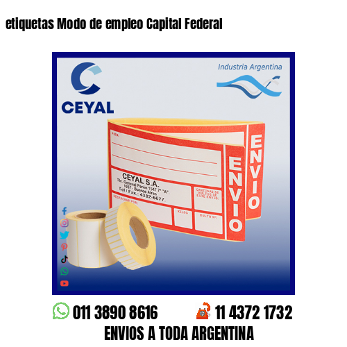 etiquetas Modo de empleo Capital Federal