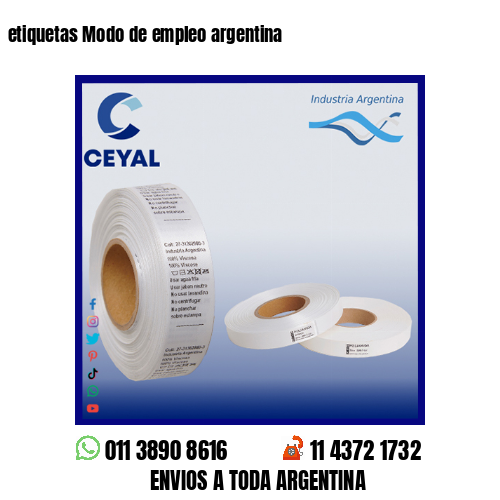 etiquetas Modo de empleo argentina