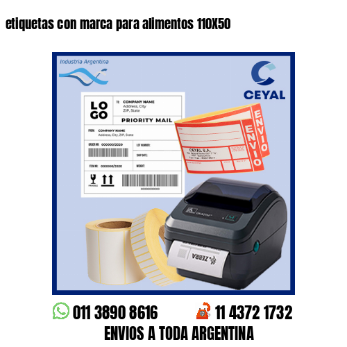 etiquetas con marca para alimentos 110X50