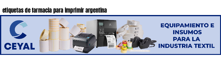 etiquetas de farmacia para imprimir argentina