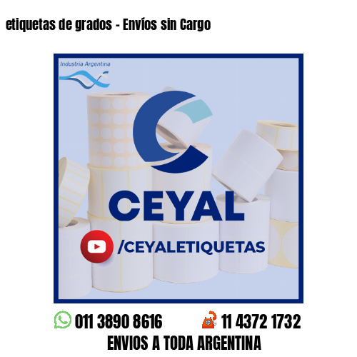 etiquetas de grados - Envíos sin Cargo