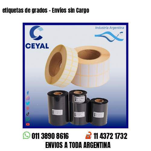 etiquetas de grados – Envíos sin Cargo