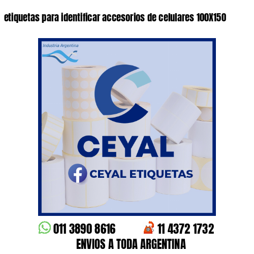 etiquetas para identificar accesorios de celulares 100X150