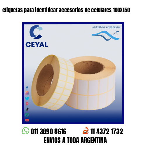 etiquetas para identificar accesorios de celulares 100X150