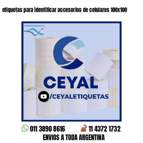 etiquetas para identificar accesorios de celulares 100x100