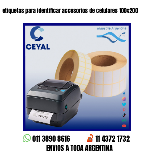 etiquetas para identificar accesorios de celulares 100×200