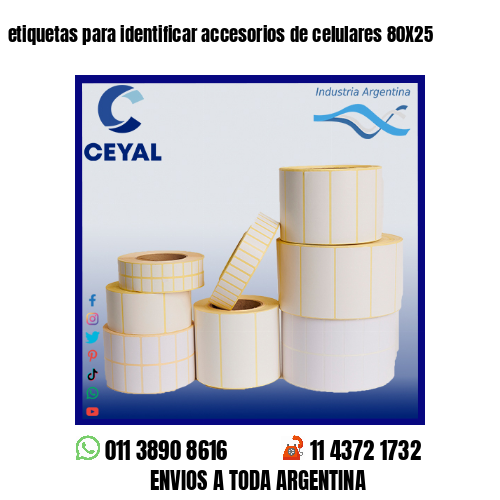 etiquetas para identificar accesorios de celulares 80X25