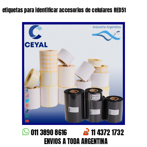 etiquetas para identificar accesorios de celulares RED51