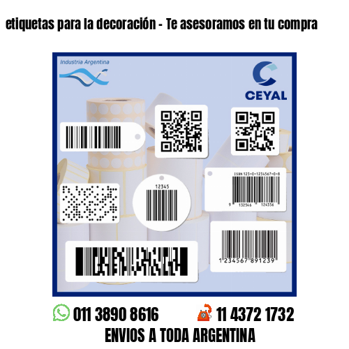 etiquetas para la decoración - Te asesoramos en tu compra
