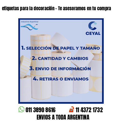 etiquetas para la decoración – Te asesoramos en tu compra