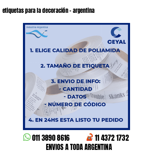 etiquetas para la decoración – argentina