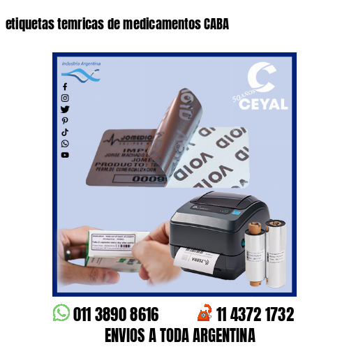 etiquetas temricas de medicamentos CABA