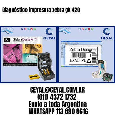 Diagnóstico impresora zebra gk 420