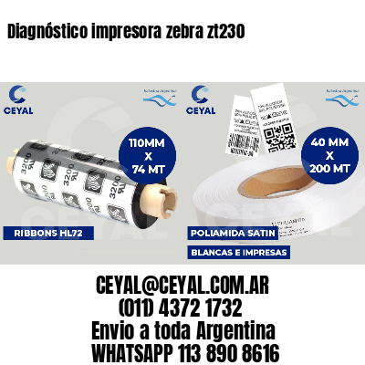 Diagnóstico impresora zebra zt230