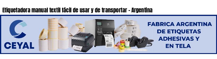 Etiquetadora manual textil fácil de usar y de transportar - Argentina