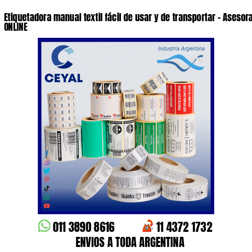 Etiquetadora manual textil fácil de usar y de transportar – Asesoramiento ONLINE