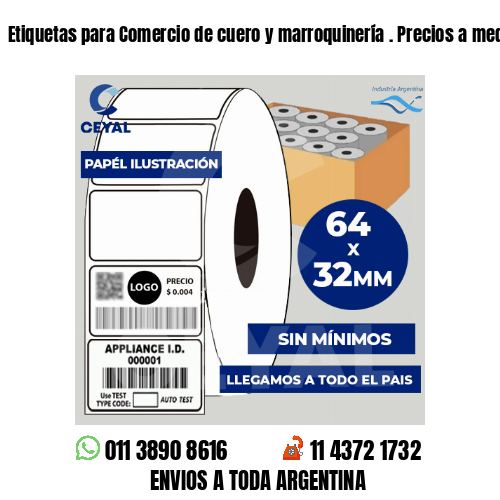 Etiquetas para Comercio de cuero y marroquinería . Precios a medida