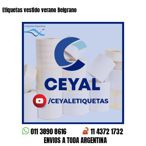 Etiquetas vestido verano Belgrano