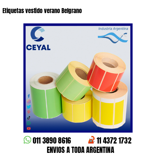 Etiquetas vestido verano Belgrano