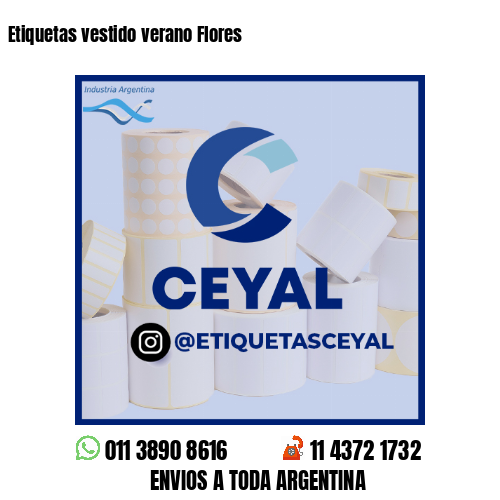 Etiquetas vestido verano Flores