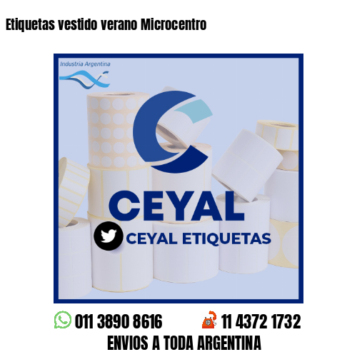 Etiquetas vestido verano Microcentro