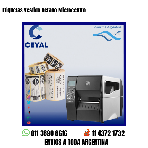 Etiquetas vestido verano Microcentro