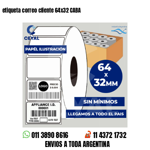 etiqueta correo cliente 64×32 CABA