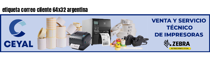etiqueta correo cliente 64x32 argentina
