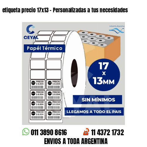 etiqueta precio 17×13 – Personalizadas a tus necesidades