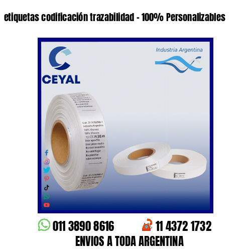 etiquetas codificación trazabilidad – 100% Personalizables