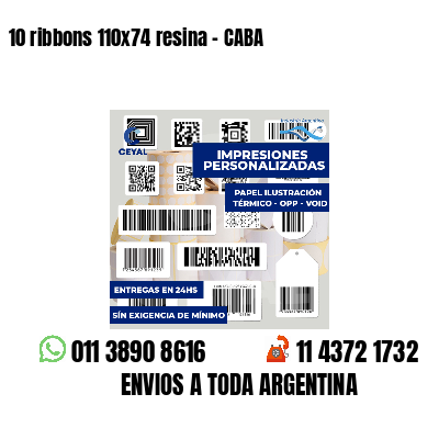 10 ribbons 110x74 resina - CABA