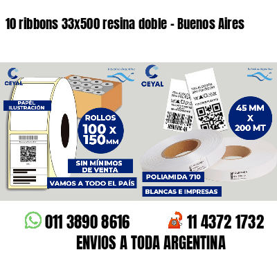 10 ribbons 33x500 resina doble - Buenos Aires