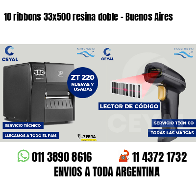 10 ribbons 33x500 resina doble - Buenos Aires