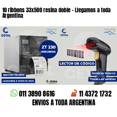10 ribbons 33x500 resina doble - Llegamos a toda Argentina