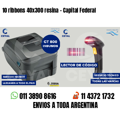 10 ribbons 40x300 resina - Capital Federal