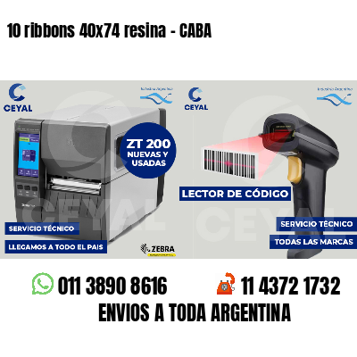 10 ribbons 40x74 resina - CABA