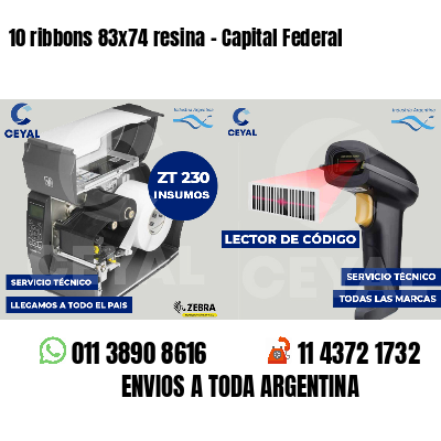 10 ribbons 83x74 resina - Capital Federal